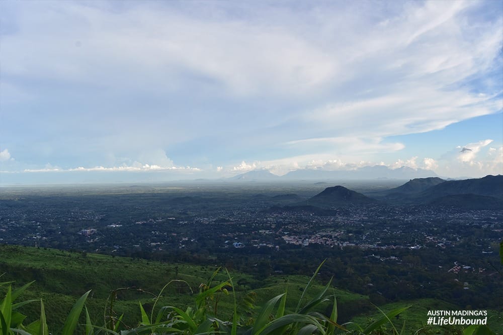 A view down on Zomba City from the plateau