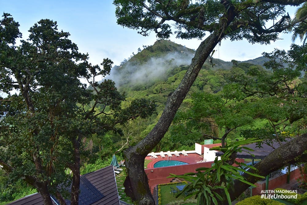 The swimming pool at Ku Chawi Inn on Zomba Plateau