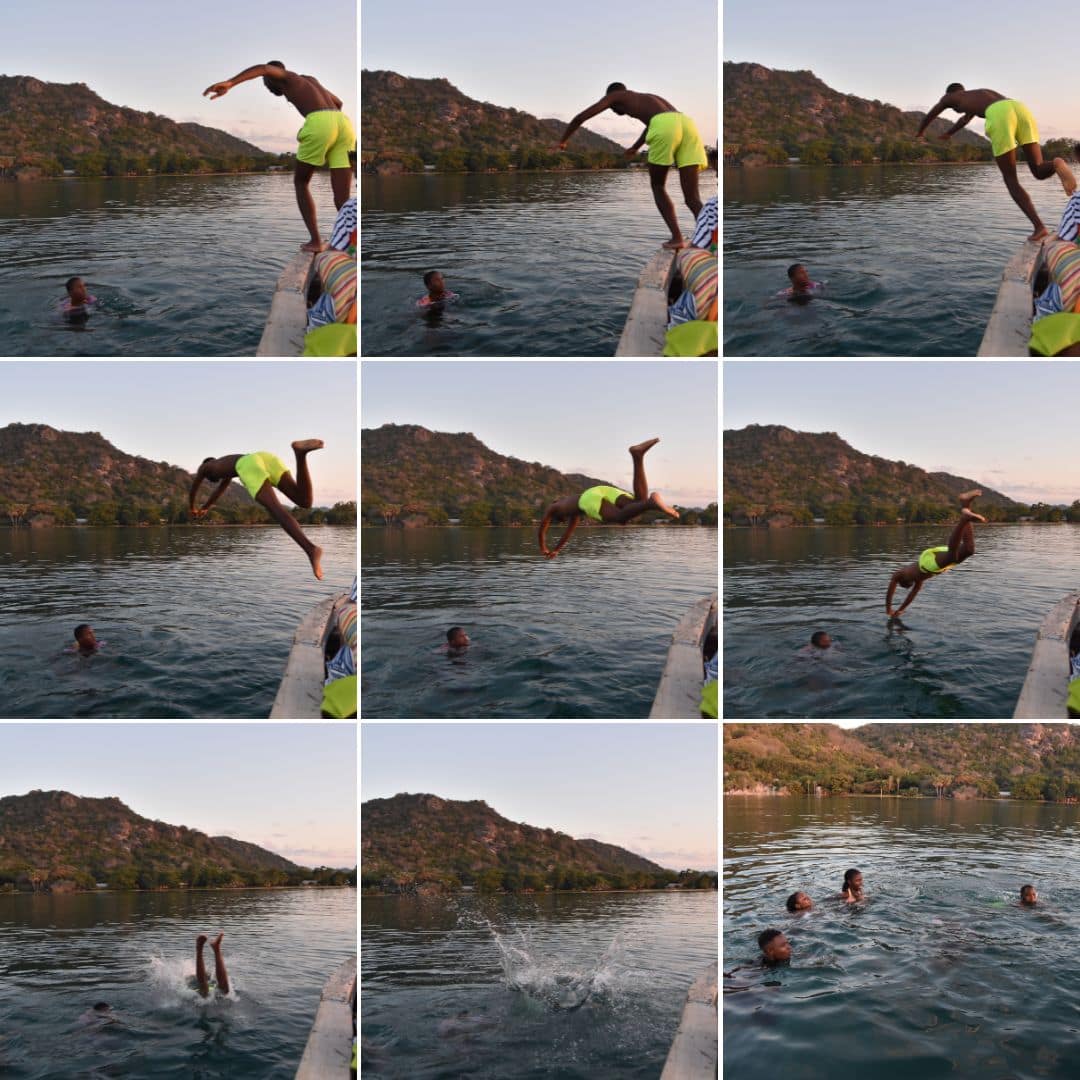 Diving into Lake Malawi