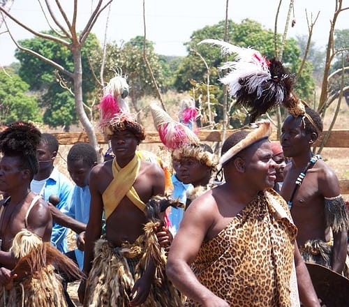 Men at a traditional Ngoni festival in Ntcheu Men at a traditional Ngoni festival in Ntcheu