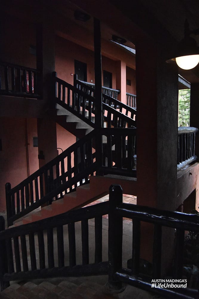 wooden stairs at Ku Chawe Inn