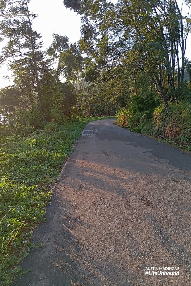 the road leading up to the plateau
