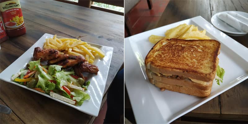 light lunch at Cariz, Chicken wings and chicken sandwich