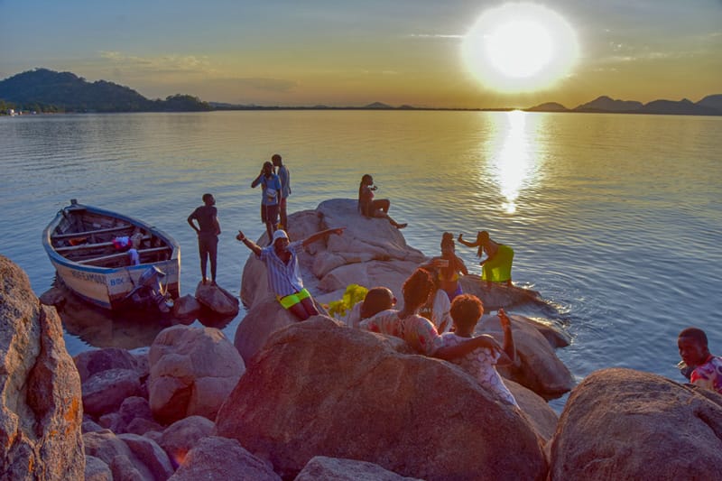 soaking up the serenity of a lake malawi sunset