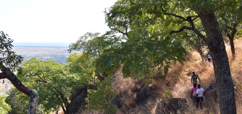 Hiking up Senga Hills in Salima district